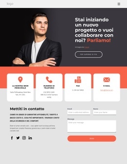 Pagina Di Contatto Della Società Di Consulenza - Modello HTML5 Reattivo