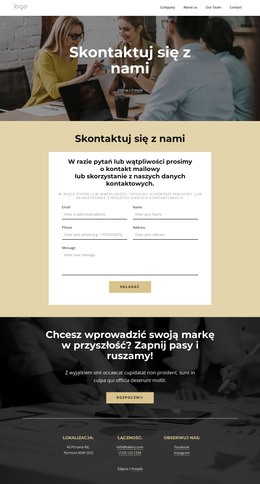 Napisz Do Nas Z Wszelkimi Pytaniami - Pobranie Szablonu HTML