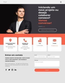 Página De Contato Da Empresa De Consultoria - HTML Writer