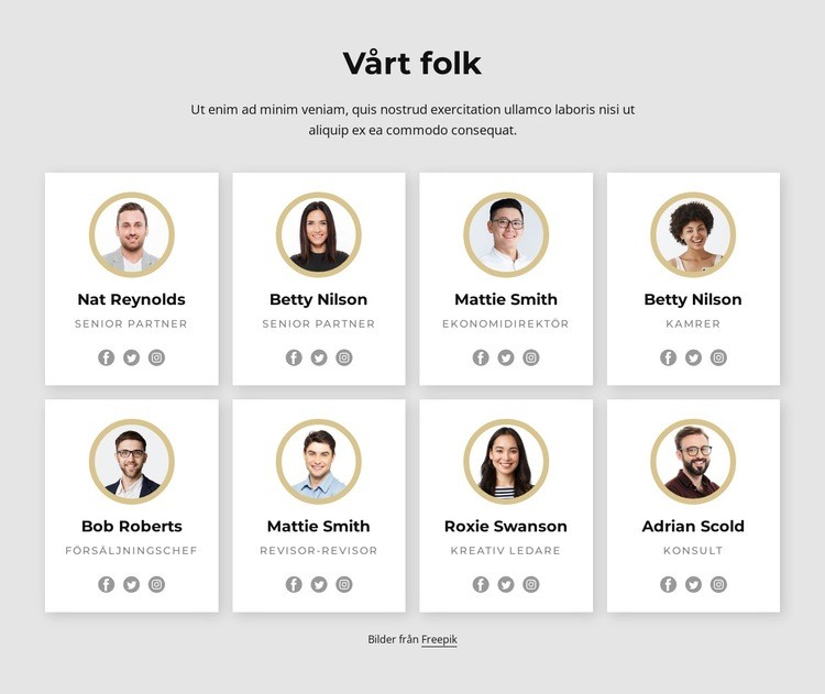 Flexibelt och samarbetande team HTML-mall