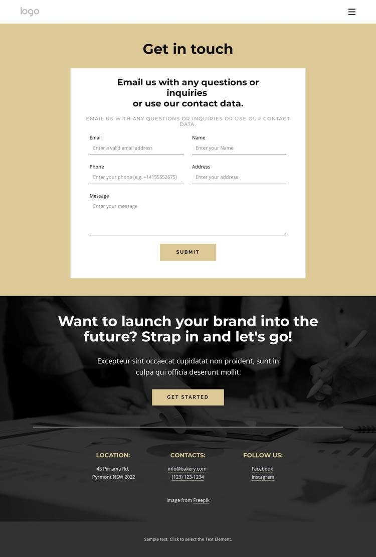 Email us with any questions Template