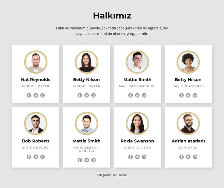 Esnek ve işbirlikçi ekip CSS Şablonu