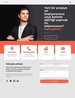 Danışman Firma Iletişim Sayfası - Basit Web Sitesi Şablonu