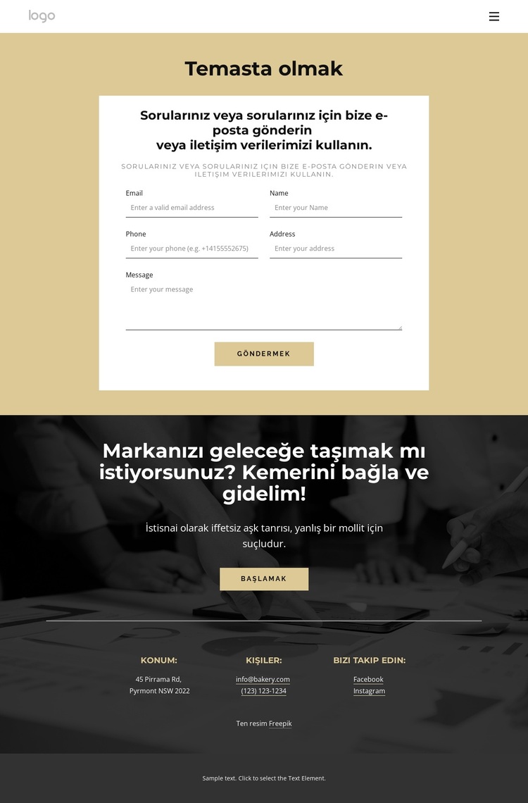 Sorularınız için bize e-posta gönderin WordPress Teması