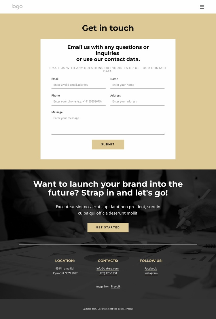 Email us with any questions eCommerce Template