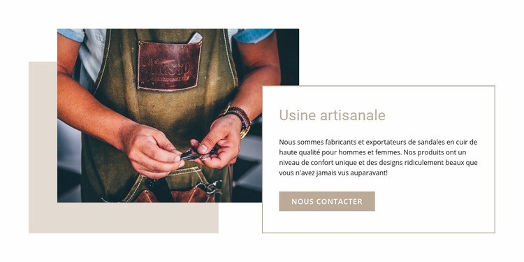 Usine artisanale Maquette de site Web