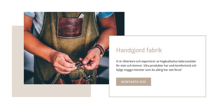 Handgjord fabrik HTML-mall