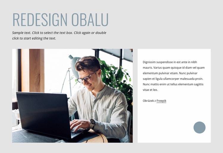 Redesign obalu Šablona HTML