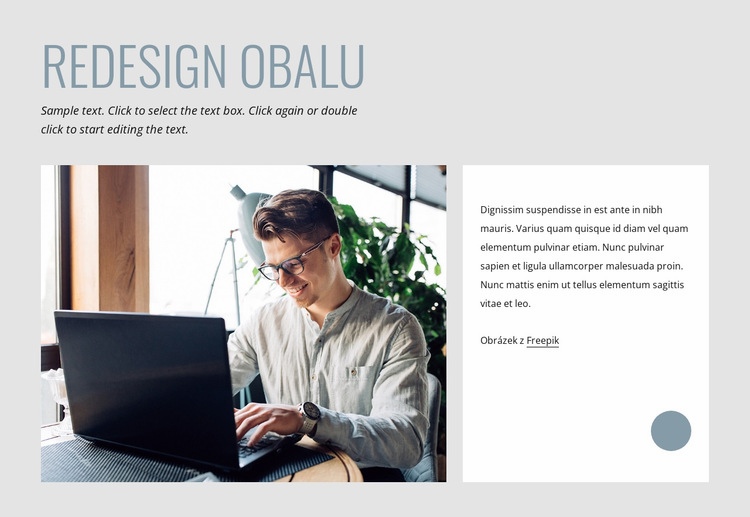 Redesign obalu Šablona webové stránky