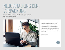 Neugestaltung Der Verpackung - Kostenlose Website-Vorlage