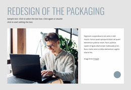 Redesign Of The Packaging - Create HTML Page Online