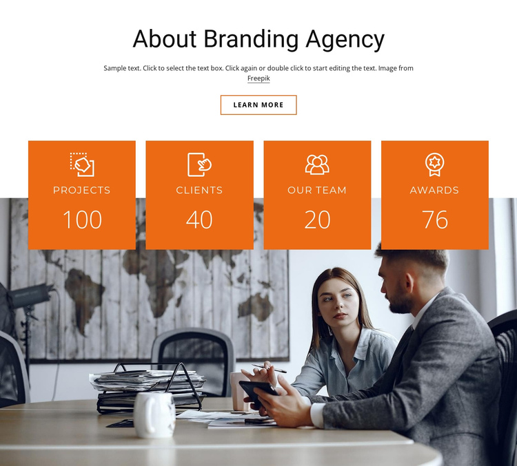 Branding agency benefits One Page Template