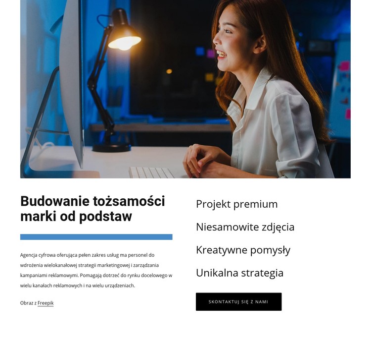 Budowanie tożsamości marki Szablon CSS