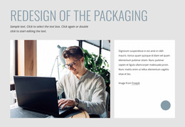 Redesign Of The Packaging - Landing Page Template