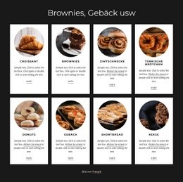Kostenloses Website-Modell Für Brownies, Gebäck Und Co
