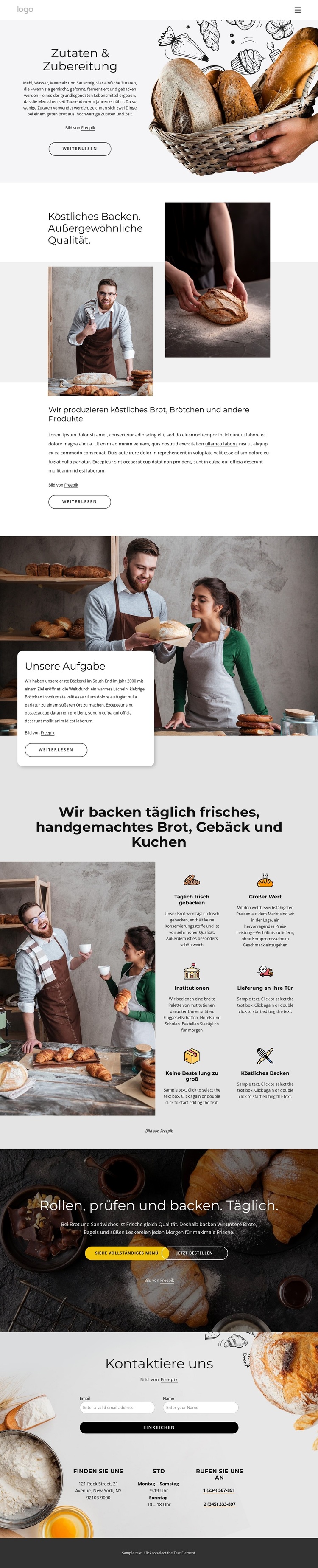 Wir backen handgemachtes Brot WordPress-Theme