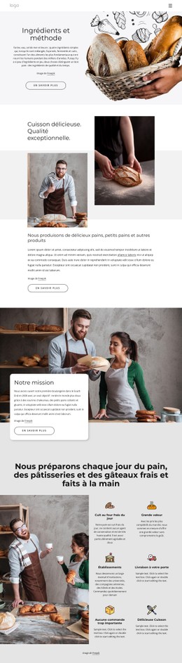 Mise En Page CSS Gratuite Pour Nous Préparons Du Pain Artisanal