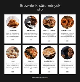 Brownie, Sütemények Stb