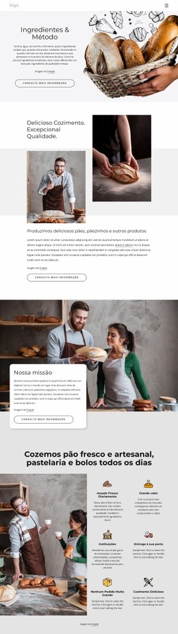 Fazemos Pão Artesanal - HTML Website Builder