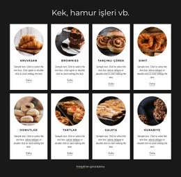 Kek, Hamur Işleri Vb. Için Web Sitesi Oluşturucu