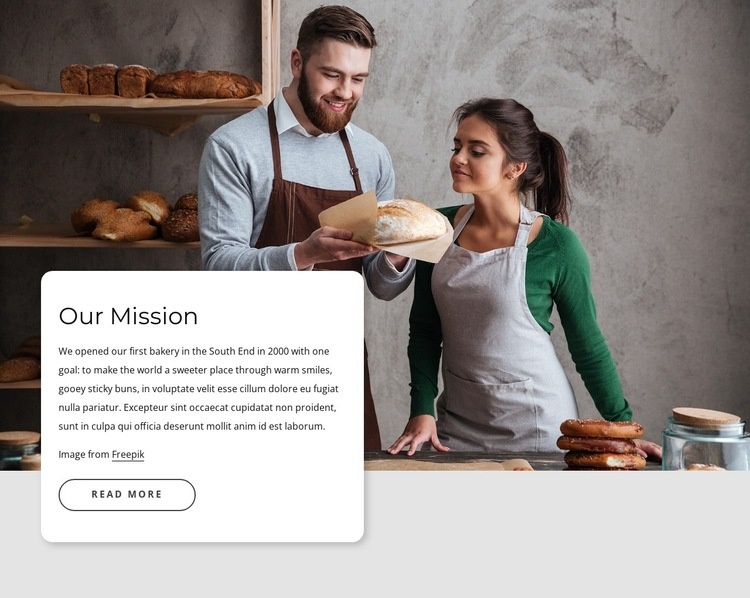 Vision, mission and culture Web Page Design