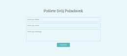 Pošlete Svůj Požadavek Jednoduchá Šablona HTML CSS