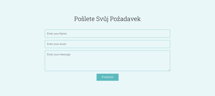 Pošlete svůj požadavek Šablona CSS