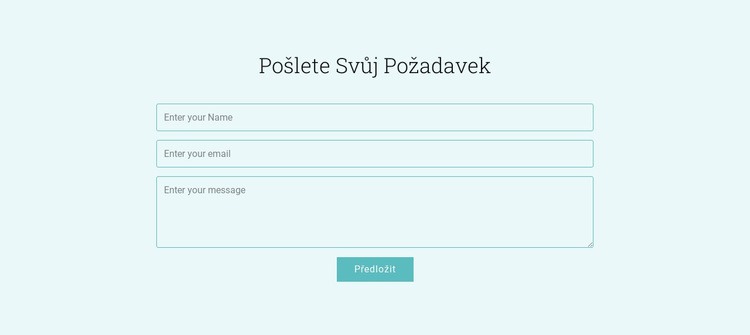 Pošlete svůj požadavek Téma WordPress