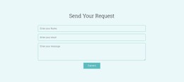 Send Your Request Simple HTML CSS Template