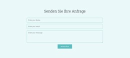 Senden Sie Ihre Anfrage Einfache HTML-CSS-Vorlage