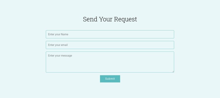 Send Your Request Elementor Template Alternative