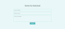 Envíe Su Solicitud Plantilla HTML