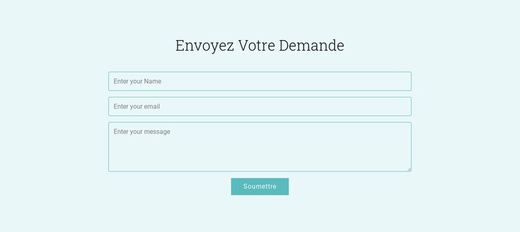 Envoyez votre demande Conception de site Web