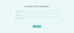 Envoyez Votre Demande Modèle HTML CSS Simple