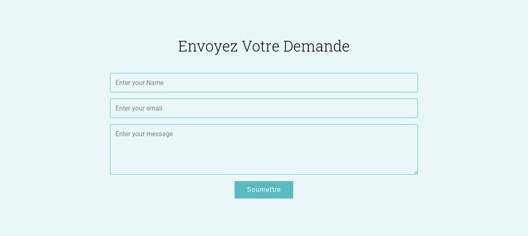 Envoyez votre demande Modèle HTML5