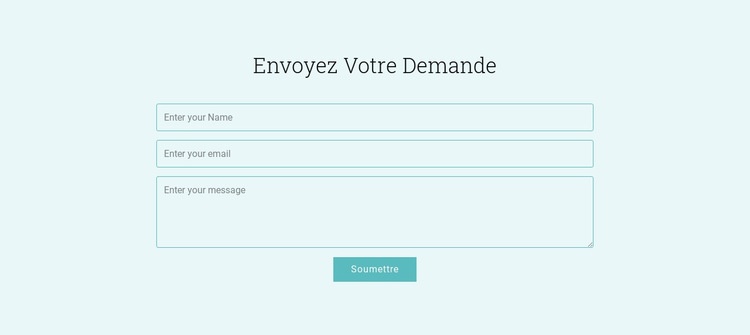 Envoyez votre demande Modèle d'une page