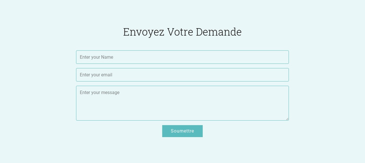 Envoyez votre demande Thème WordPress