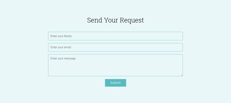 Send Your Request Html Code Example