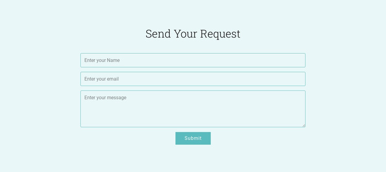 Send Your Request HTML Template