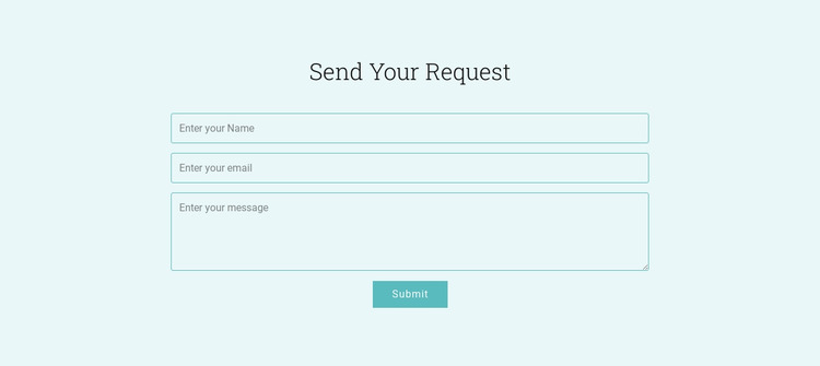 Send Your Request Html Website Builder