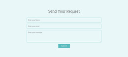 Premium HTML5 Template For Send Your Request