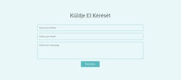 Küldje El Kérését HTML Sablon