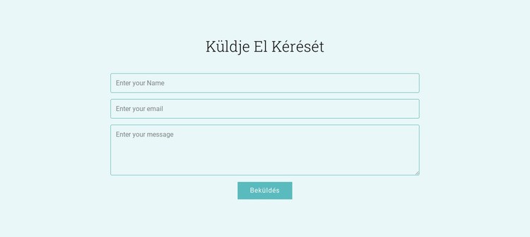 Küldje el kérését Weboldal tervezés