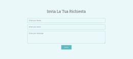 Invia La Tua Richiesta Modello HTML CSS Semplice