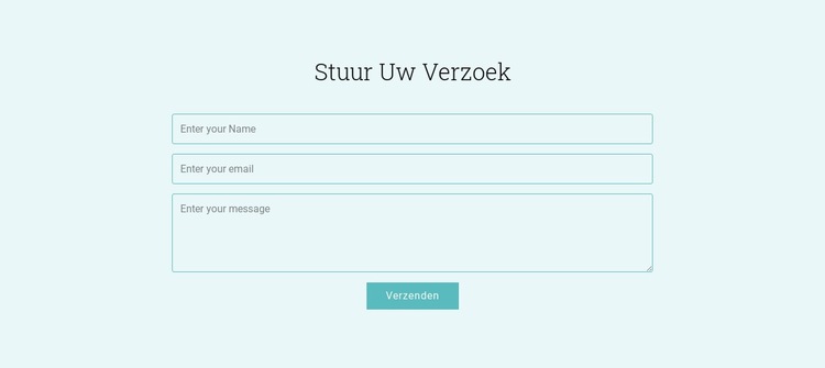 Stuur uw verzoek Bestemmingspagina