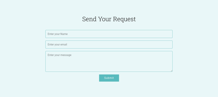 Send Your Request One Page Template