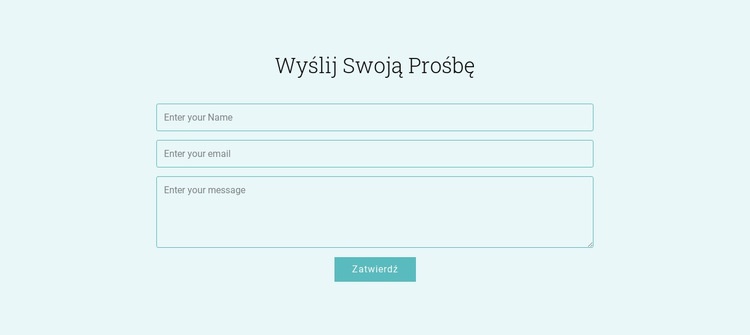 Wyślij zapytanie Szablony do tworzenia witryn internetowych