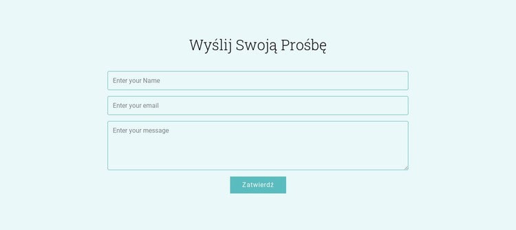 Wyślij zapytanie Szablon CSS