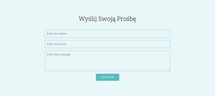 Wyślij zapytanie Szablon HTML