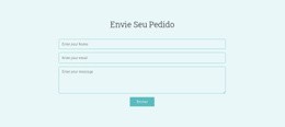 Envie Sua Solicitação - Melhor Página De Destino